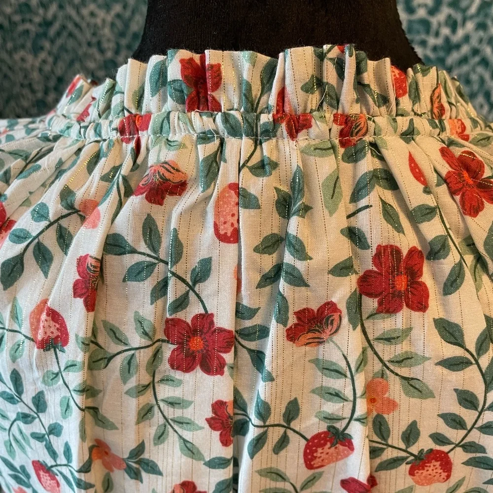 Draper James White Floral Drawstring Waist Tunic